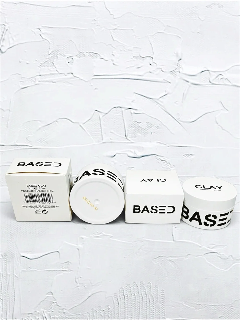 BASED Bodyworks 2 Pack Hair Clay 3 oz Strong Hold Matte New In Box
